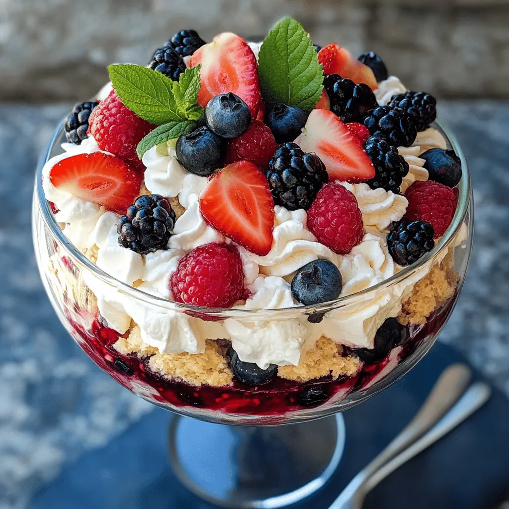 Layered with fresh berries, sponge cake, and creamy custard, this berry trifle is a delightful dessert that’s perfect for any occasion! Its vibrant colors and rich flavors make it a showstopper at gatherings. Save this easy recipe for a sweet treat that everyone will love, especially during summer picnics or family celebrations!