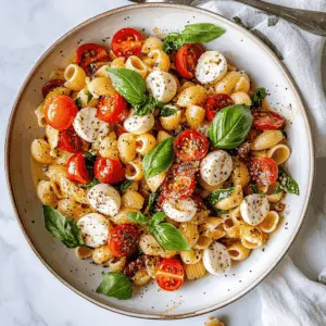 Bright, fresh, and full of flavor, this Best Caprese Pasta Salad combines ripe tomatoes, creamy mozzarella, and fragrant basil, all tossed in a zesty balsamic dressing. Perfect for potlucks, picnics, or a light lunch at home! Save this delightful recipe for your next gathering and enjoy the summer taste anytime!