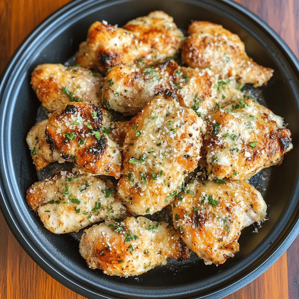 Enjoy a delicious twist on chicken with this Blackstone Garlic Parmesan Chicken recipe! Juicy chicken breasts are seasoned and cooked to perfection on a Blackstone griddle, coated in rich garlic and savory Parmesan. Perfect for dinner gatherings or a family night, save this recipe to try a flavorful dish that everyone will love.