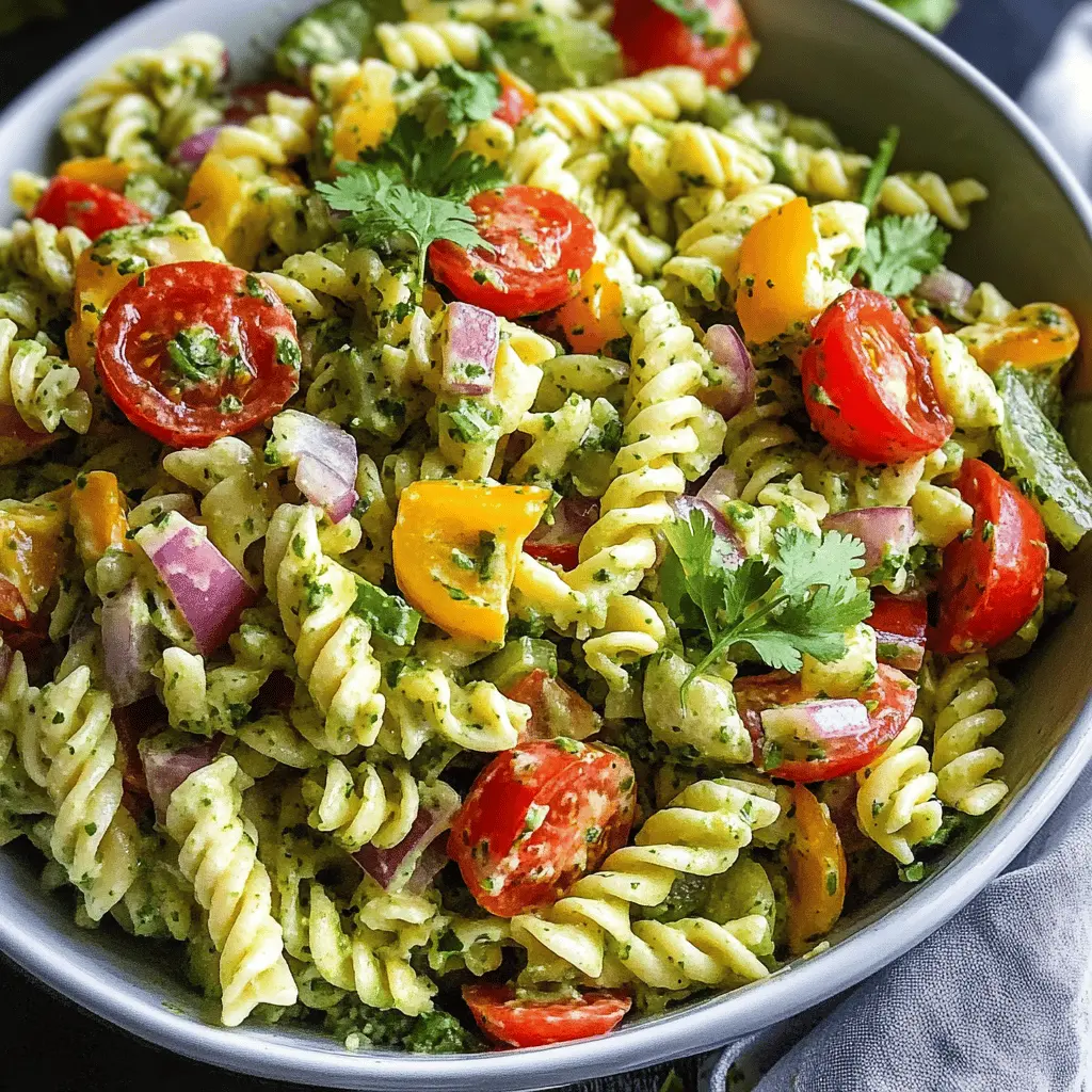 Easy Cilantro Lime Pasta Salad Recipe
