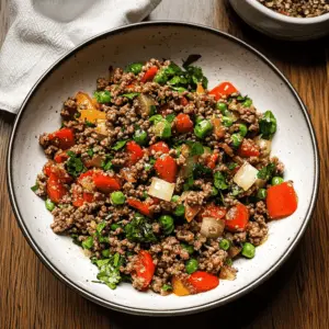 Looking for a quick and tasty meal? This Mediterranean Ground Beef Stir Fry is packed with vibrant flavors and fresh ingredients! With ground beef, bell peppers, and aromatic spices, it's a perfect one-pan dish for busy weeknights. Save this recipe for an easy dinner that's big on taste and perfect for gatherings!