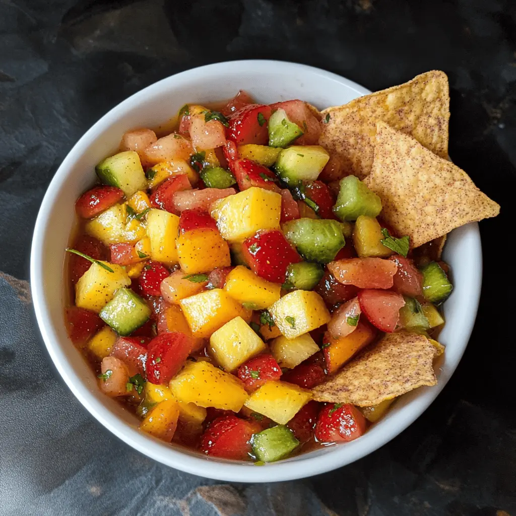 Make fruity memories with this refreshing Fruit Salsa and crispy Cinnamon Chips! Packed with colorful, fresh fruits and a hint of lime, this delightful combination is perfect for parties or a tasty snack. Save this recipe to impress your friends at your next gathering! Enjoy the sweet crunch anytime you need a pick-me-up.