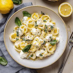 Brighten your dinner table with this Lemon Ricotta Pasta! This creamy and citrusy dish is light yet satisfying, perfect for a quick weeknight meal or a special occasion. With its smooth ricotta and zesty lemon, every bite is a burst of flavor. Save this recipe now for a delicious and refreshing pasta fix your family will love!