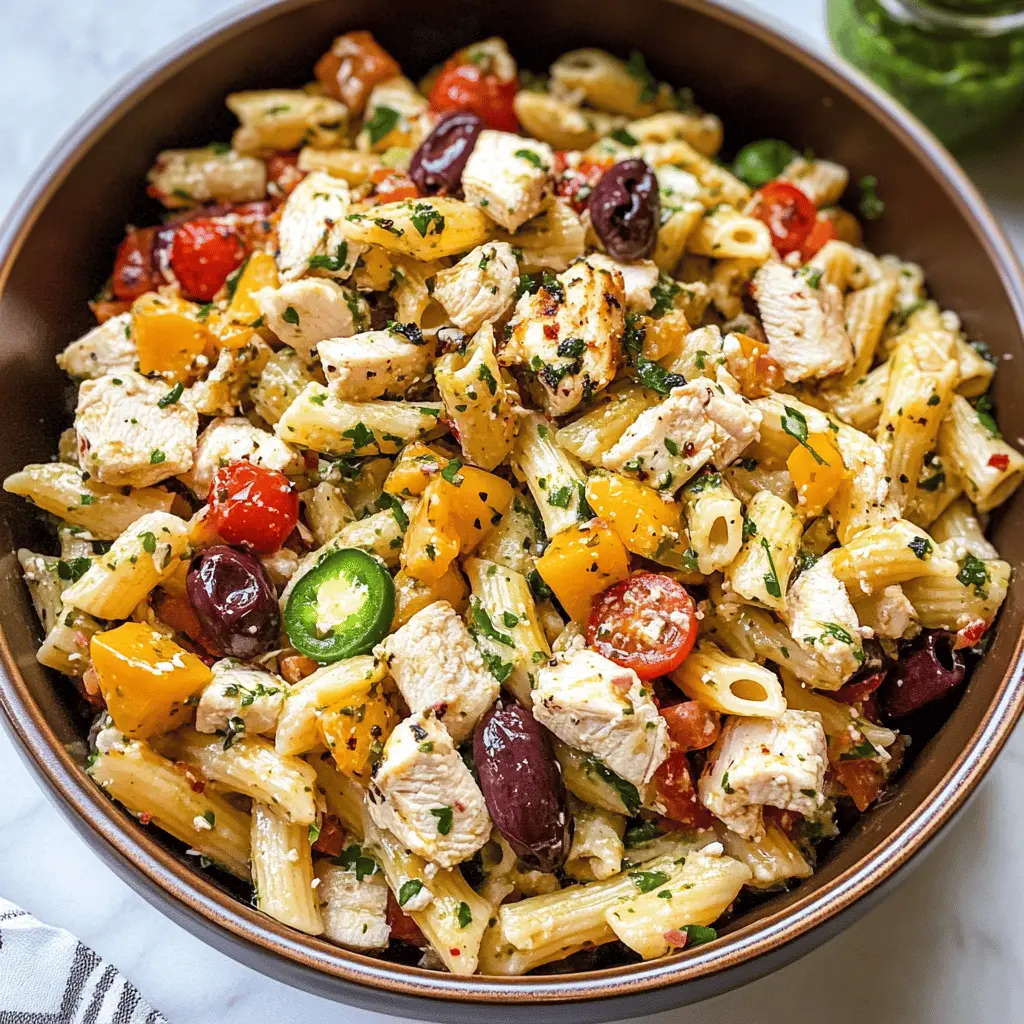 Easy Mediterranean Chicken Pasta Salad Recipe