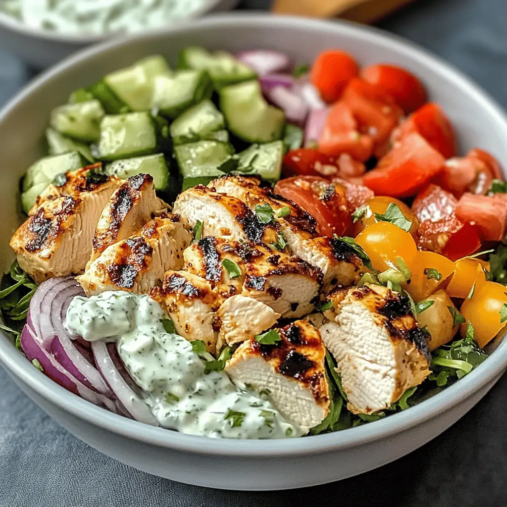 Easy Mediterranean Tzatziki Chicken Salad Recipe