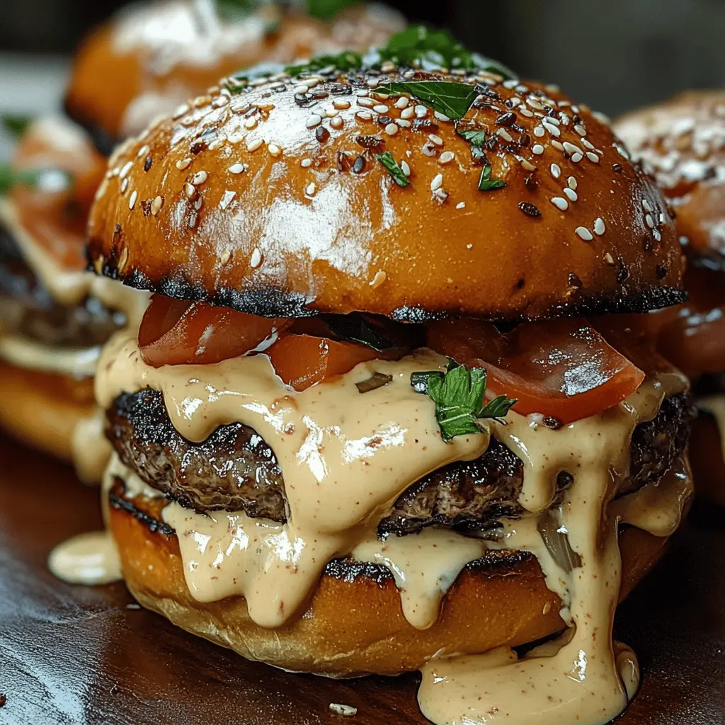 Get ready for the ultimate flavor experience with these juicy Smash Burgers topped with a creamy Baconnaise Sauce! Perfectly seared beef patties meet rich bacon goodness, creating a mouthwatering delight. Ideal for backyard BBQs or casual dinners, this recipe is sure to impress. Save this pin to whip up these delicious burgers at your next gathering!