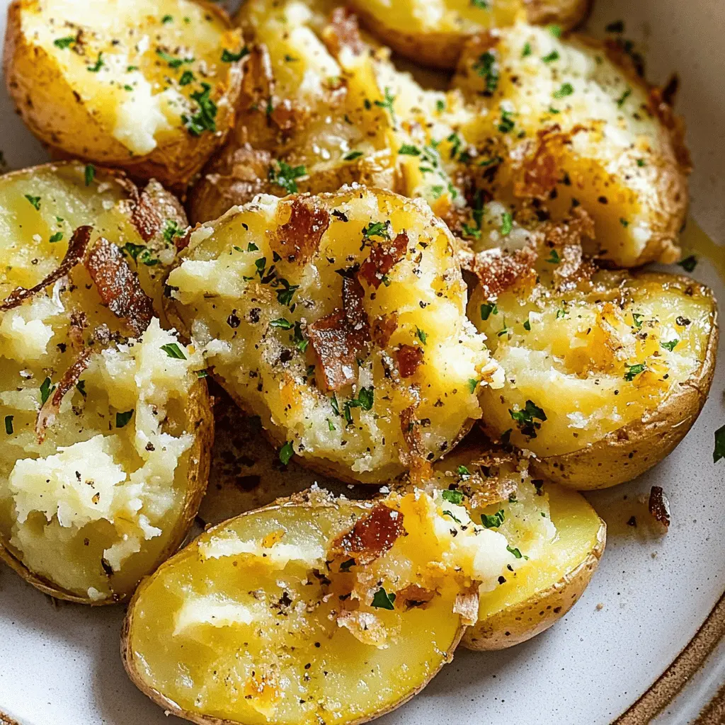 Crispy on the outside and fluffy on the inside, these smashed potatoes are the perfect side dish for any meal! With just a dash of garlic and fresh herbs, they pack a flavorful punch. Perfect for weeknight dinners or gatherings with family and friends. Don’t forget to save this recipe for a delicious twist on your potato favorites!