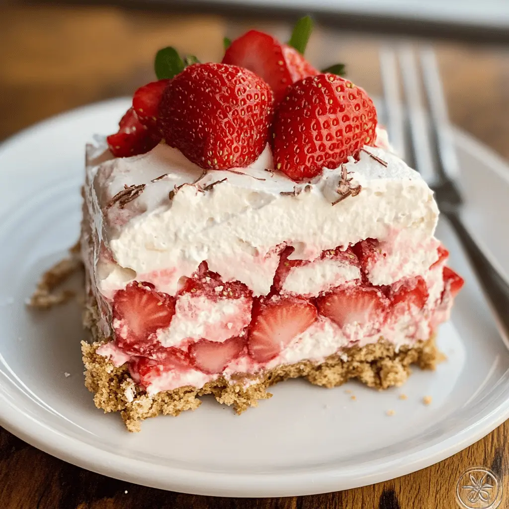 Looking for a refreshing and easy dessert? This no-bake Strawberry Icebox Cake combines layers of creamy goodness with fresh strawberries and graham crackers. Perfect for warm days and summer gatherings! Save this recipe for your next picnic or family celebration, and impress everyone with this delightful treat.