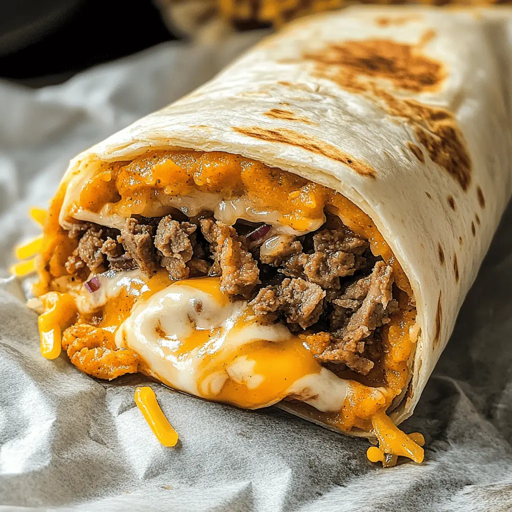 Satisfy your hunger with this Taco Bell-inspired Beefy Melt Burrito! Packed with seasoned beef, nacho cheese, and creamy chipotle sauce, it's a delicious twist on a classic favorite. Perfect for a quick lunch or a tasty dinner, this recipe is sure to please everyone. Save it now for your next taco night!