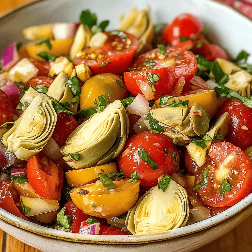 Easy Tuscan Artichoke Tomato Salad Recipe
