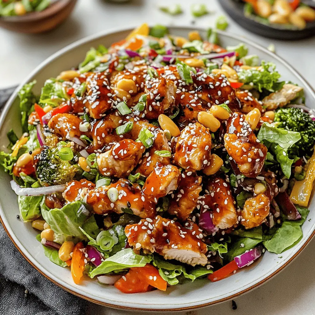 Easy Sesame Chicken Salad with Crunchy Veggies