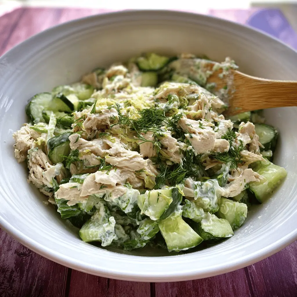 Easy Cucumber Dill Greek Yogurt Chicken Salad