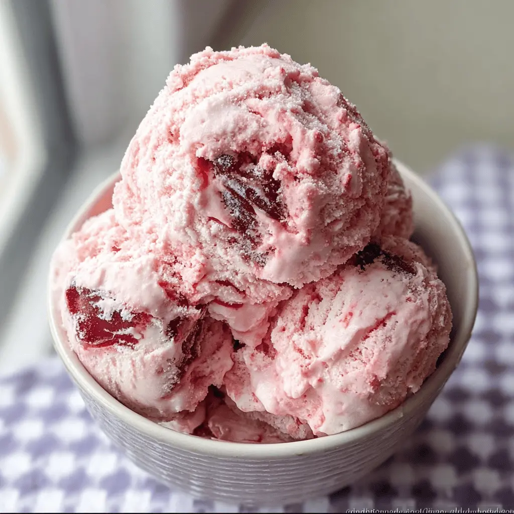 Easy Homemade Cherry Vanilla Ice Cream Recipe