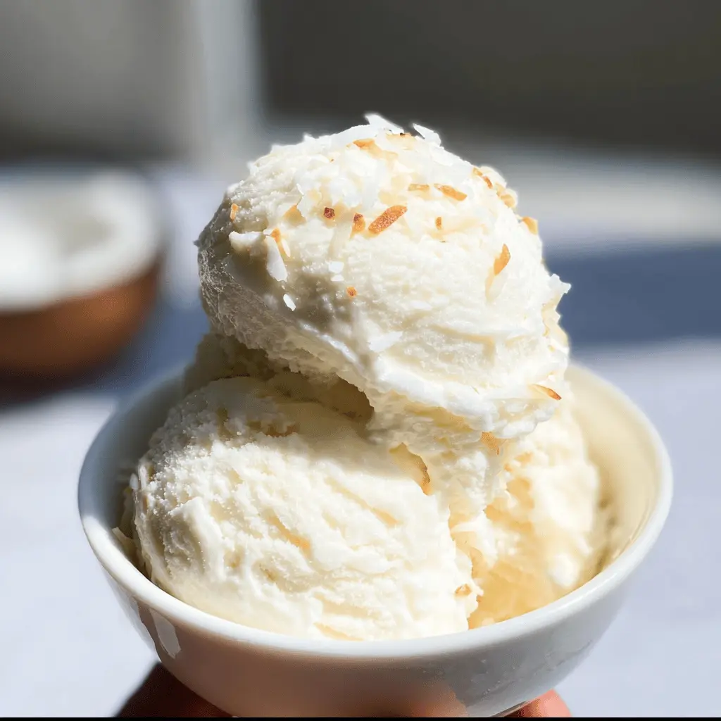 Easy Homemade Coconut Ice Cream Recipe