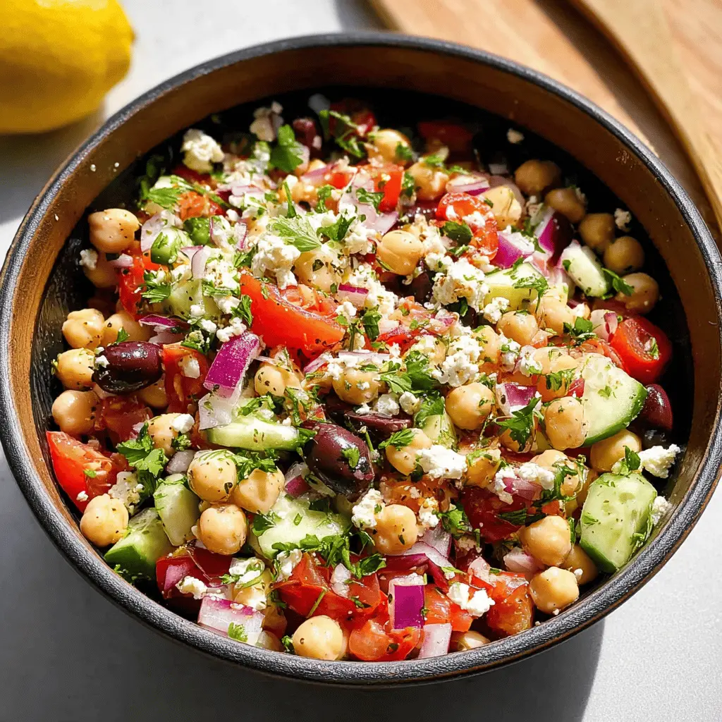 Easy Mediterranean Chickpea Salad Recipe