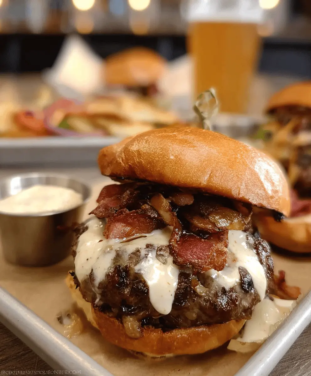 Easy Irish Pub Burger Recipe with Cheesy Flavor