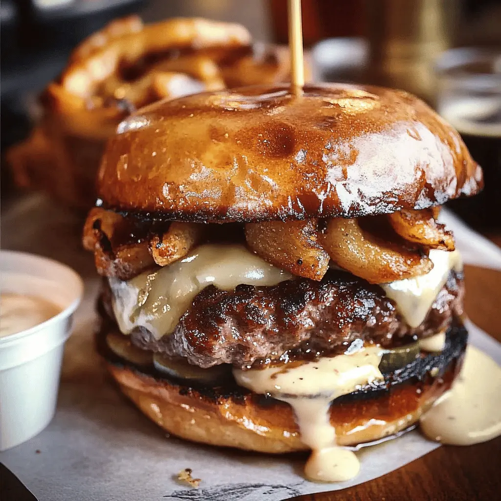Easy Irish Pub Burger Recipe with Cheesy Flavor