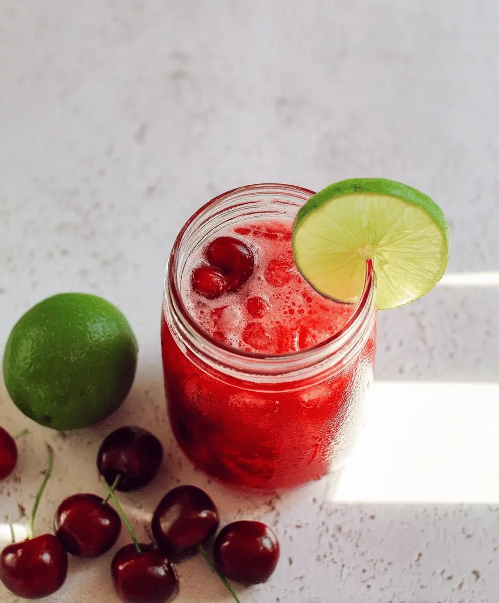 Easy 4-Ingredient Cherry Limeade Recipe