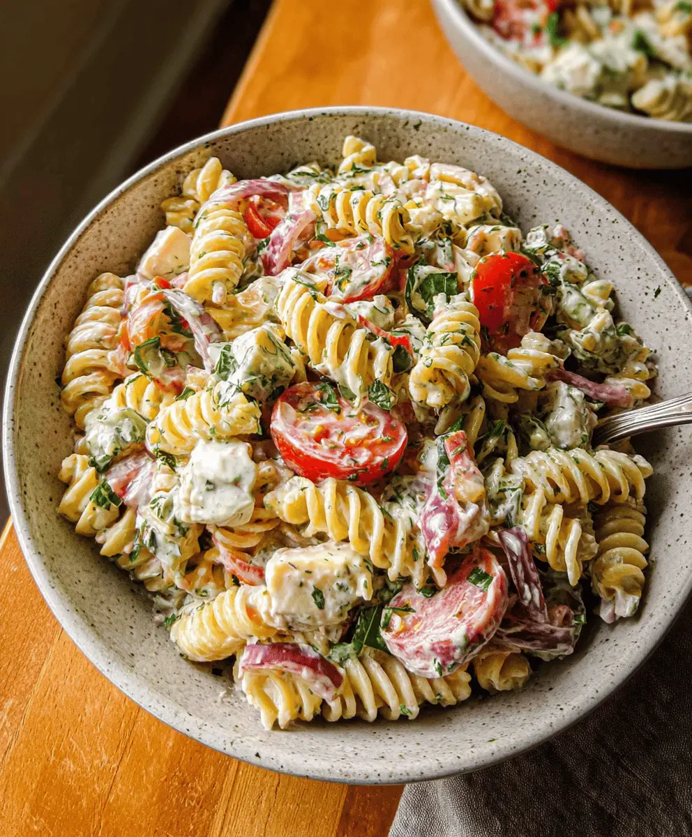 Easy Creamy Pasta Salad Recipe