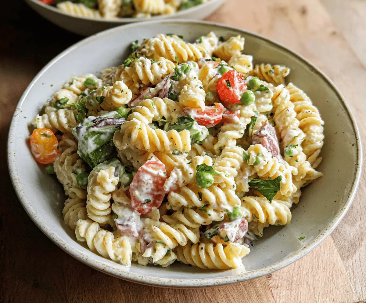 Easy Creamy Pasta Salad Recipe