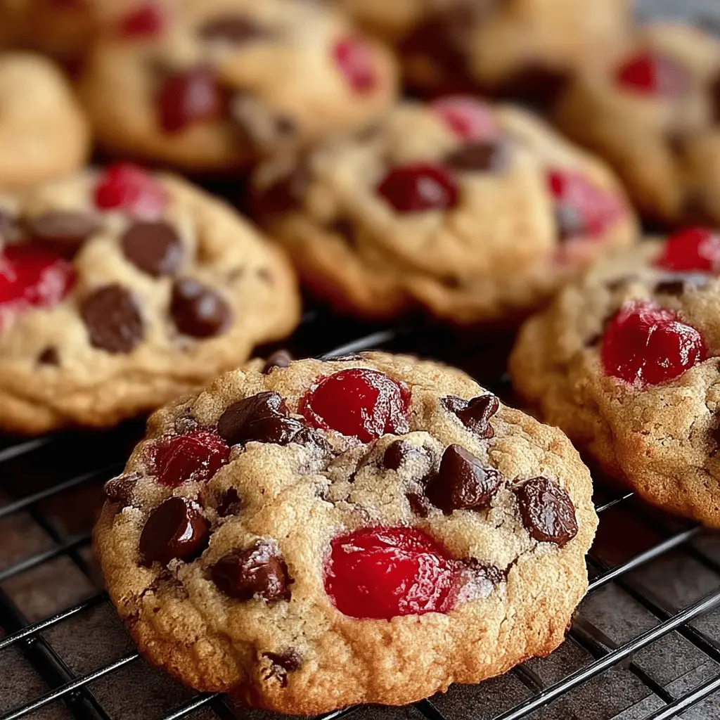 Easy Maraschino Cherry Chocolate Chip Cookies Recipe