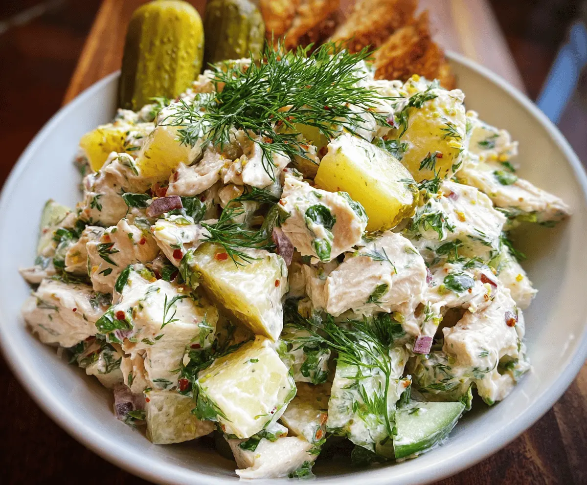 Easy Dill Pickle Chicken Salad Recipe