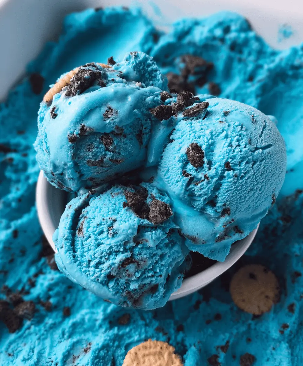 Easy No-Churn Cookie Monster Ice Cream Recipe