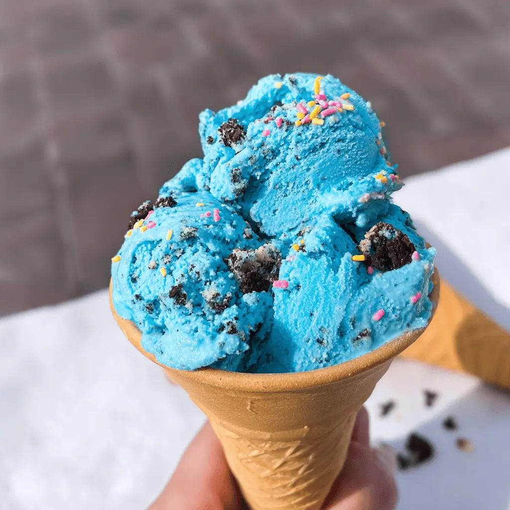 Easy No-Churn Cookie Monster Ice Cream Recipe