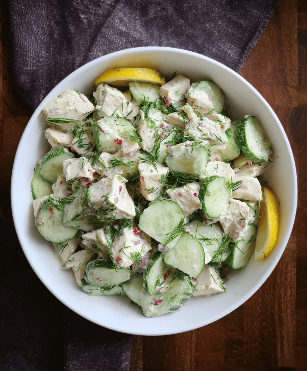 Easy Fresh Cucumber Chicken Salad Recipe