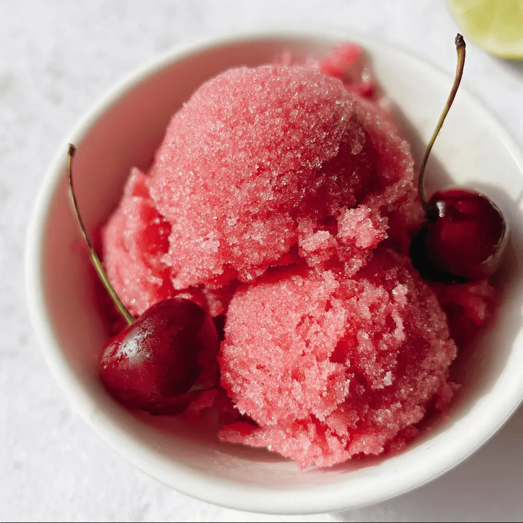 Easy Fresh Cherry Sorbet Recipe