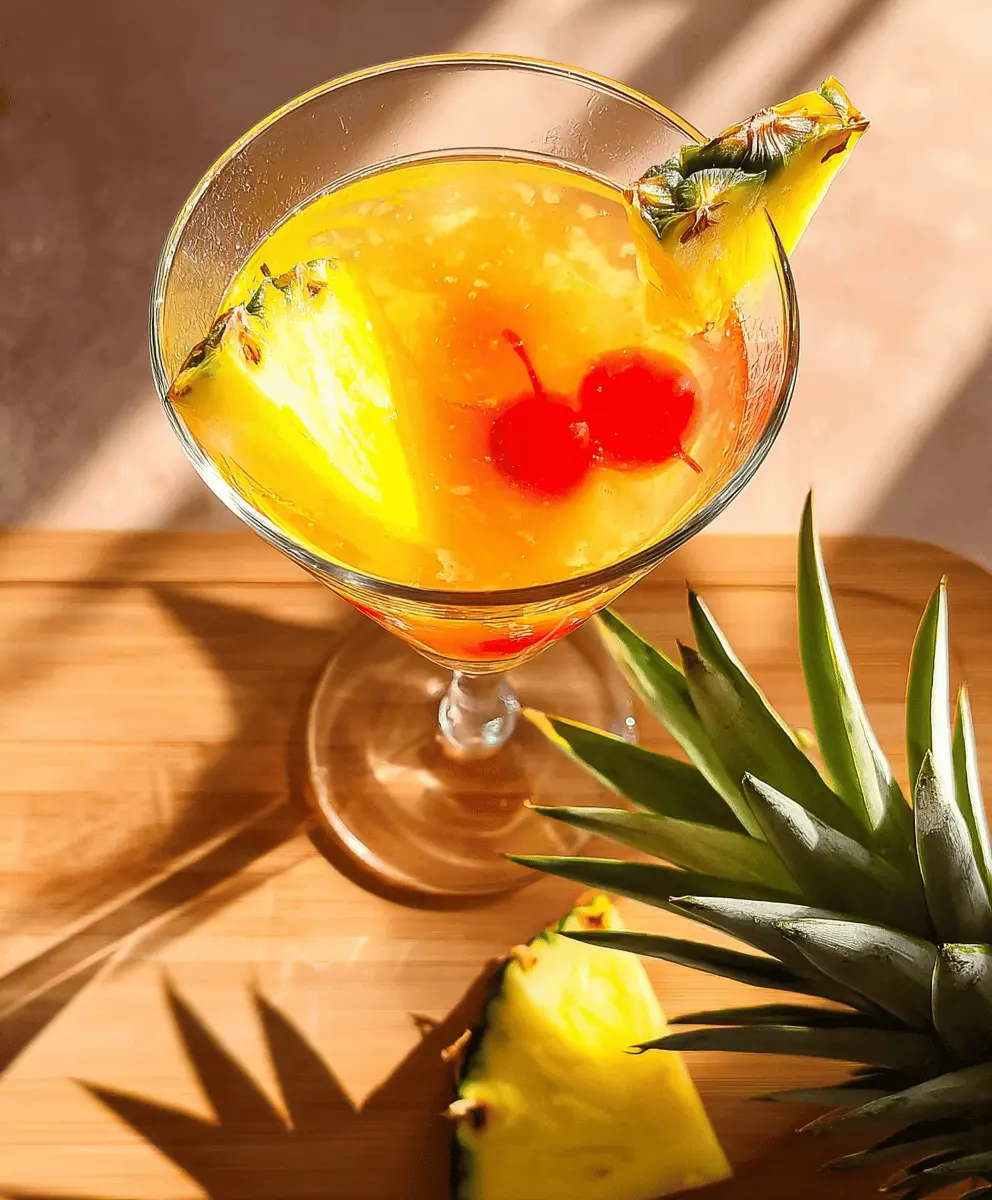 Easy Pineapple Upside Down Martini Recipe