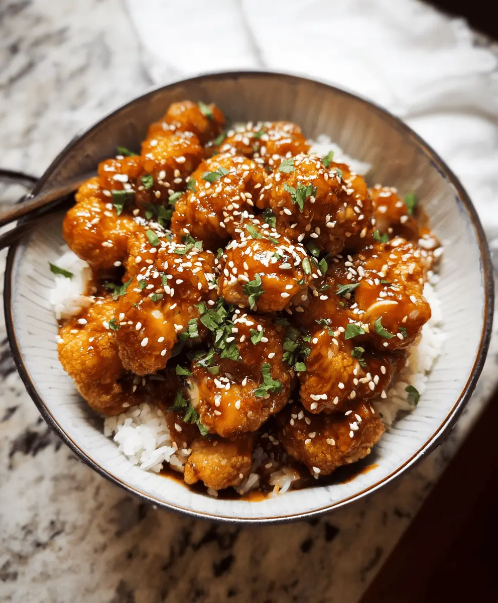 Easy Sticky Sesame Cauliflower Recipe