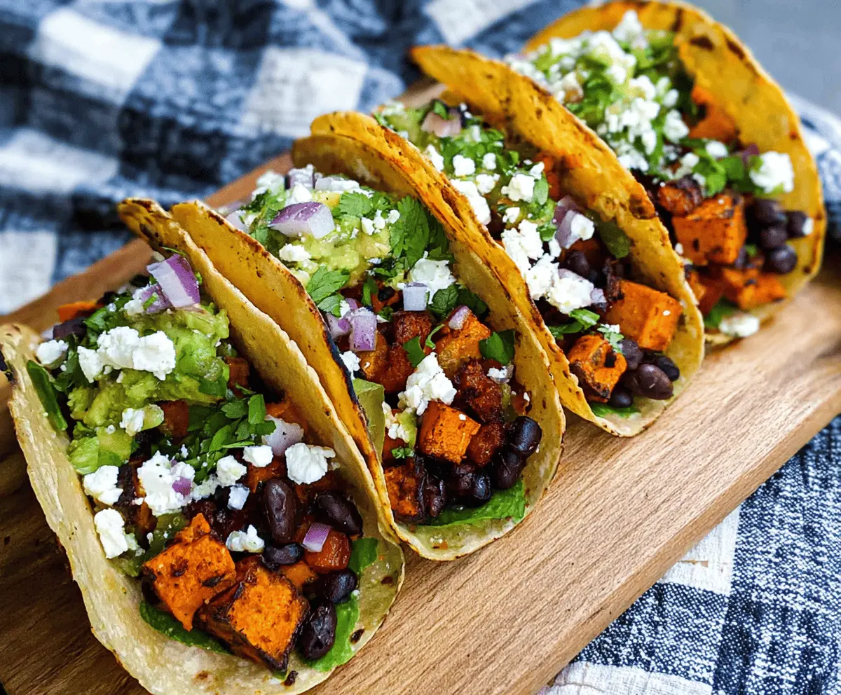Easy Black Bean Sweet Potato Tacos Recipe