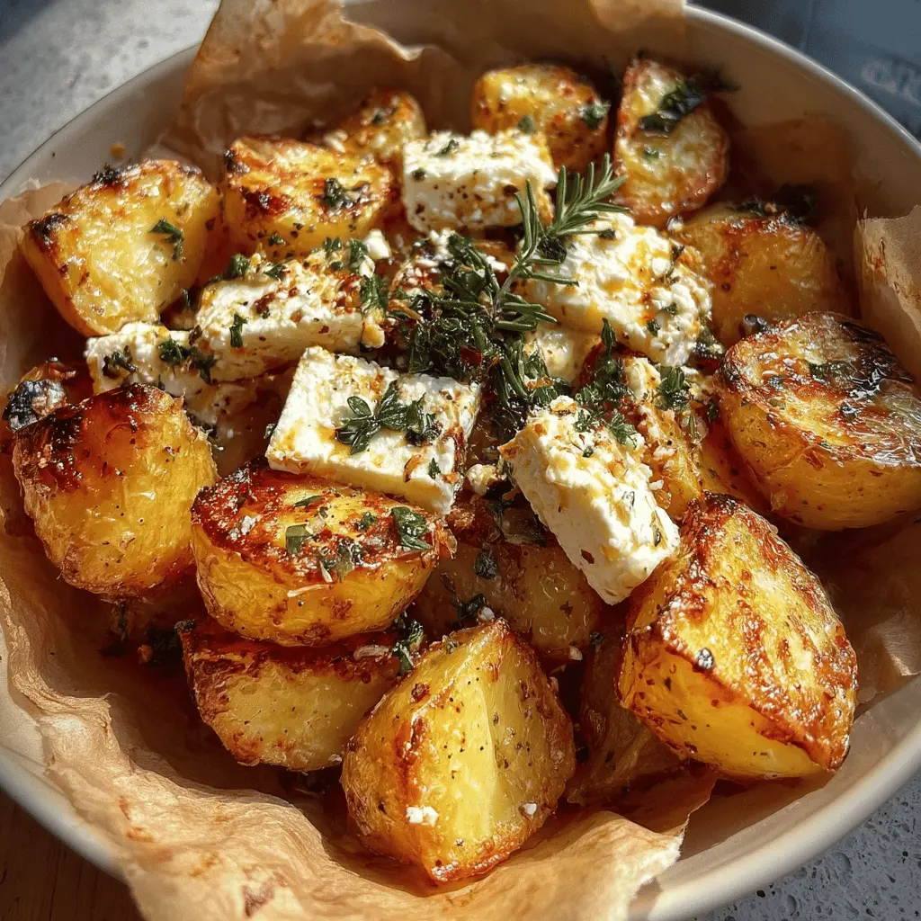 Easy Baked Feta Potatoes with Cheese