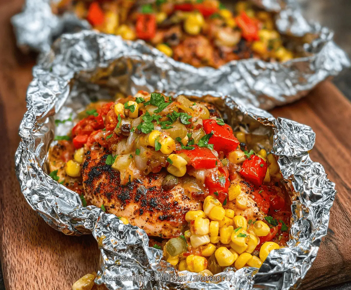 Easy Santa Fe Chicken Foil Packets Recipe