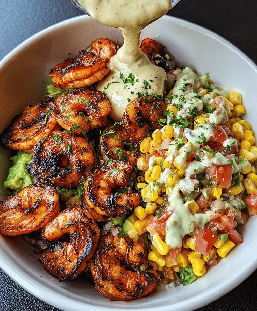 Easy Grilled Shrimp Bowl with Avocado and Corn Salsa