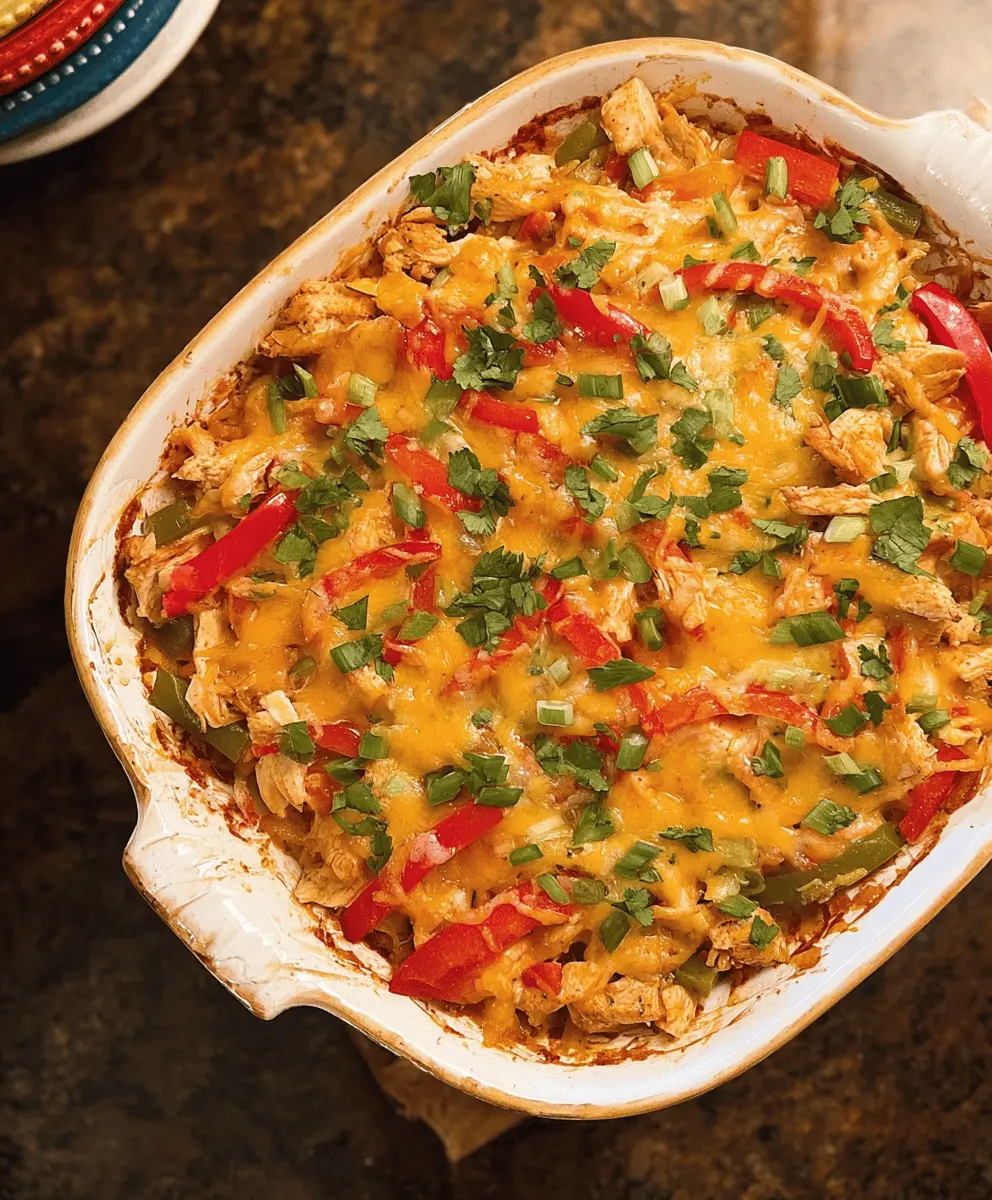Easy Chicken Fajita Casserole Recipe
