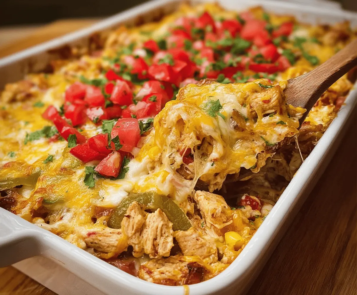 Easy Chicken Fajita Casserole Recipe