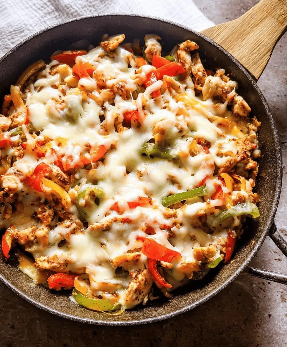 Easy Chicken Cheesesteak Skillet Recipe
