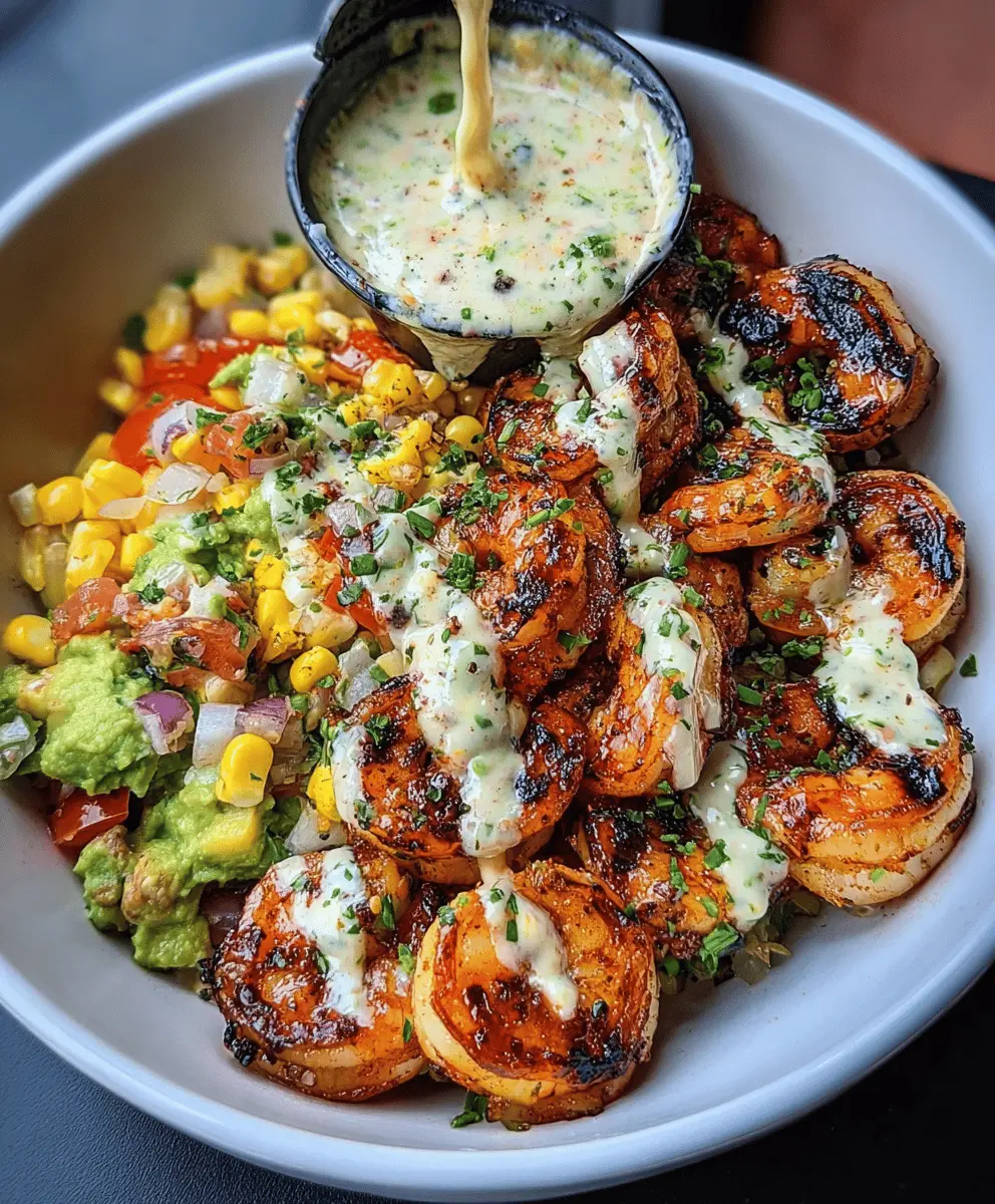 Easy Grilled Shrimp Bowl with Avocado and Corn Salsa
