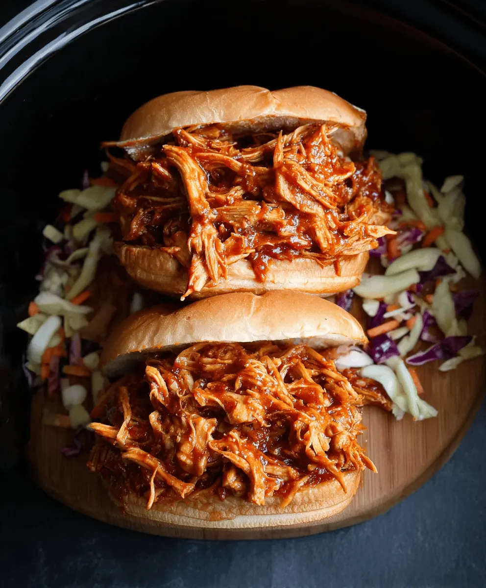 Easy Crockpot BBQ Pulled Chicken Recipe