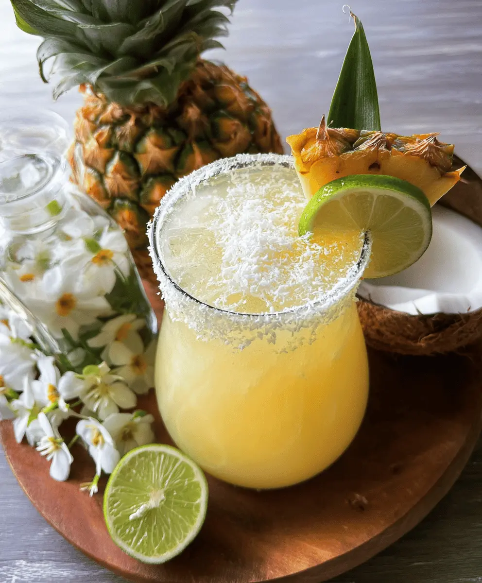 Easy Hawaiian Margarita With Pineapple And Coconut