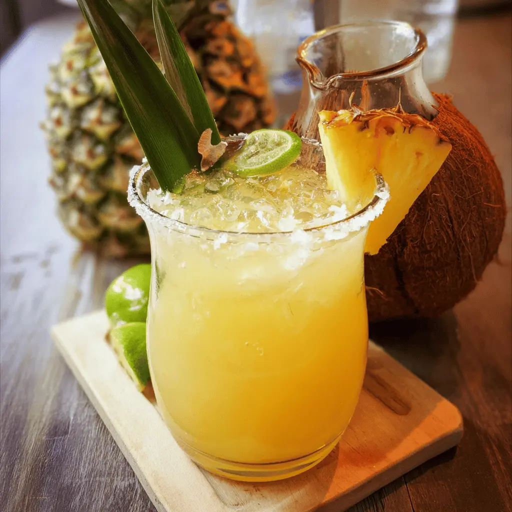 Easy Hawaiian Margarita With Pineapple And Coconut