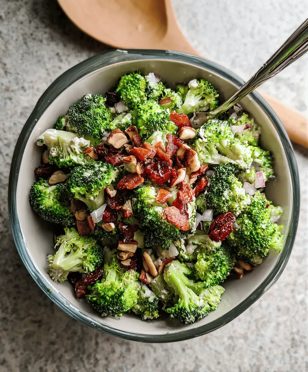 Easy Broccoli Salad Recipe with Crunchy Bacon