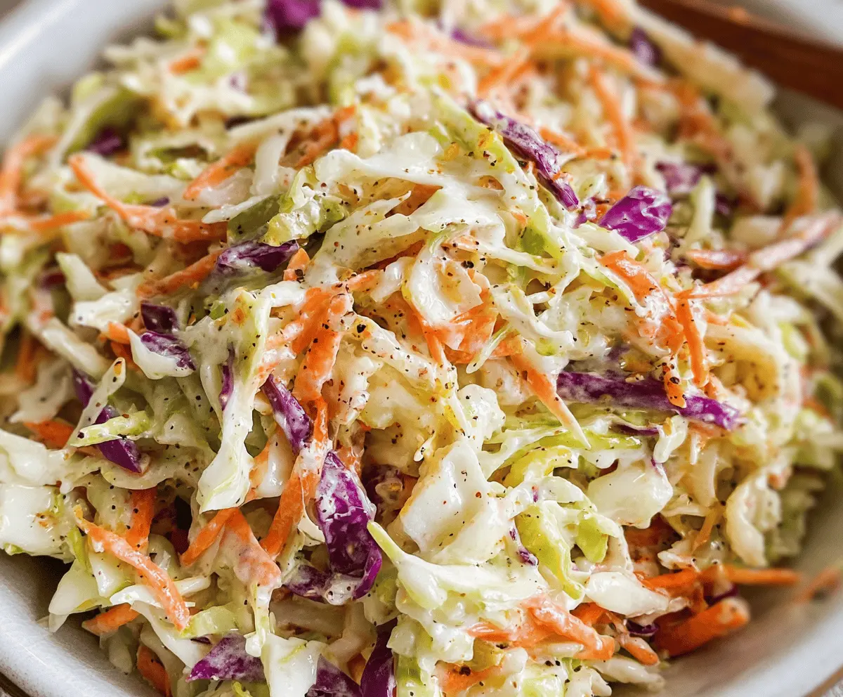 Easy Sweet and Tangy Coleslaw Recipe