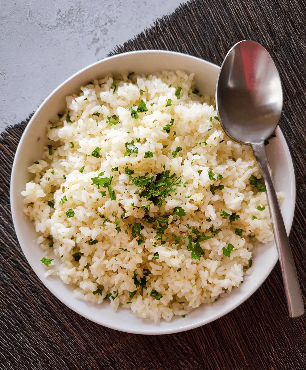 Easy Savory Garlic Butter Rice Recipe