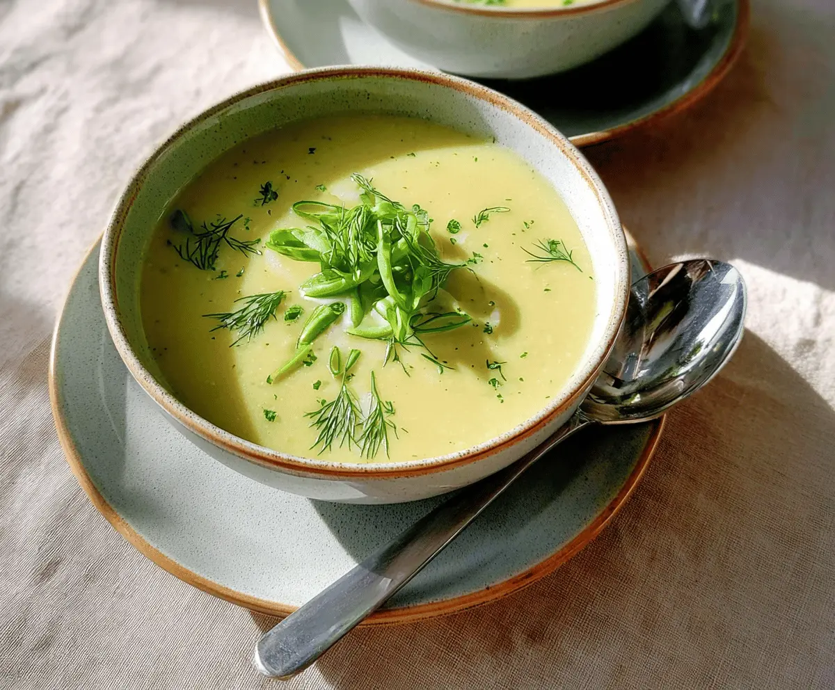 Creamy Potato Garlic Scape Soup Recipe