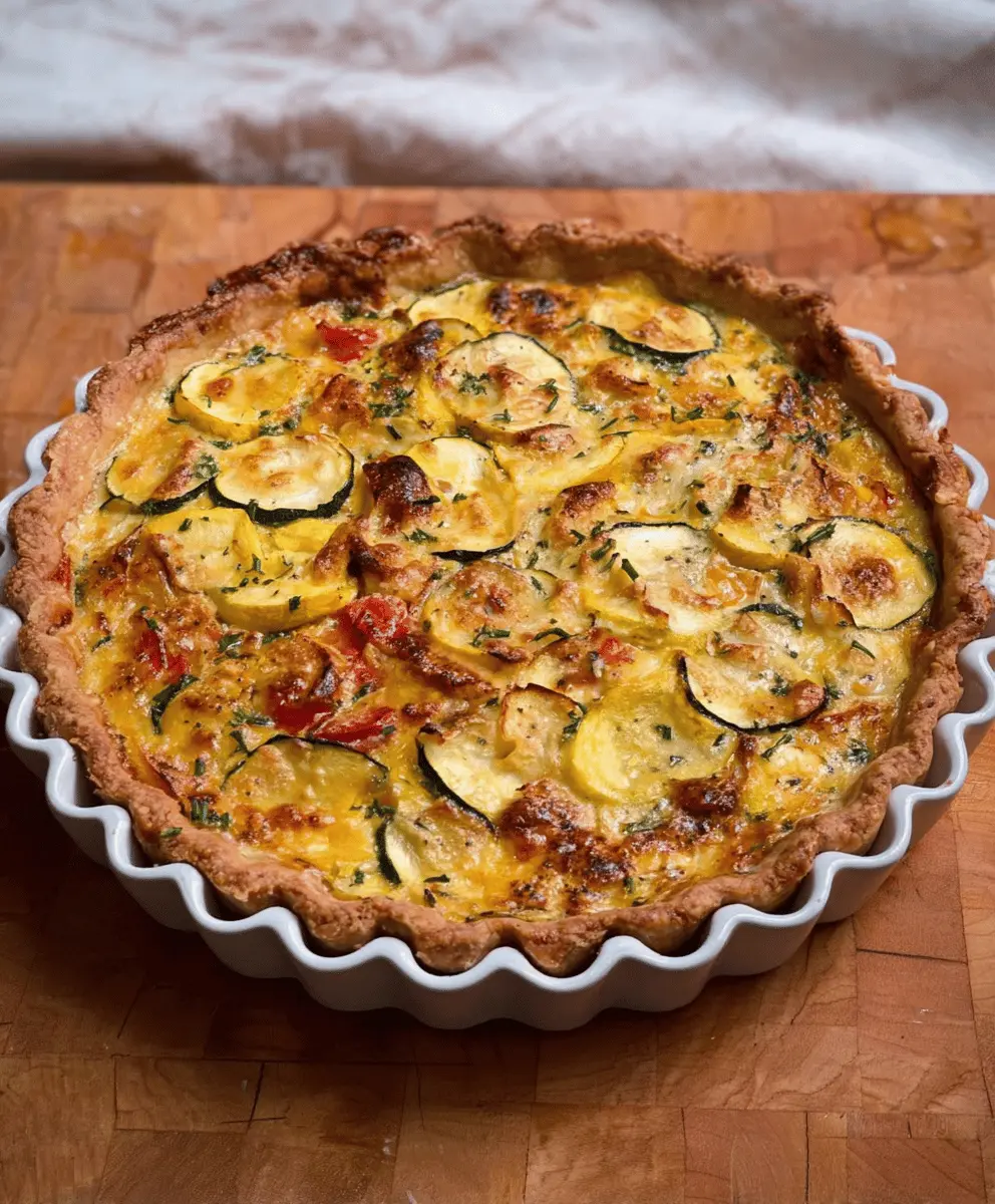 Easy Savory Summer Squash Pie Recipe