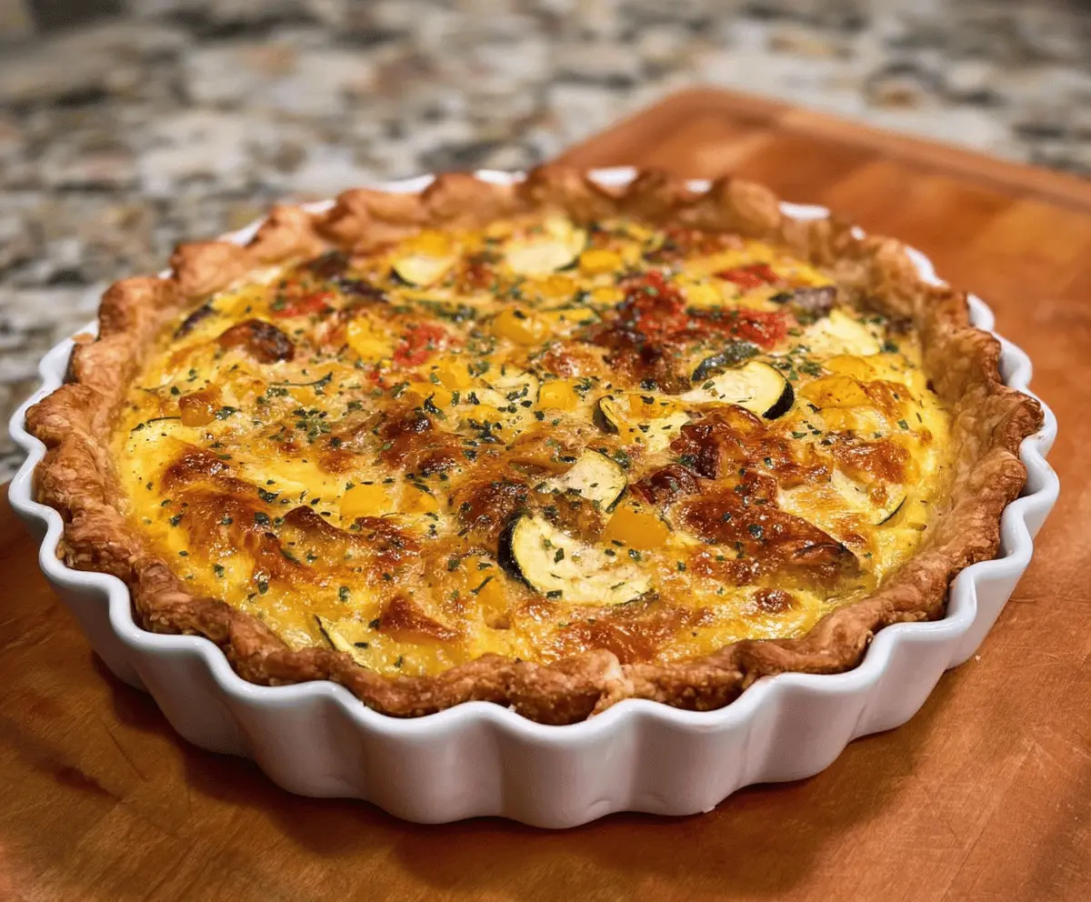 Easy Savory Summer Squash Pie Recipe