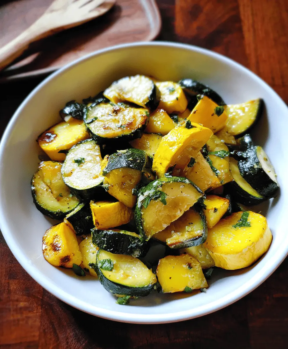 Easy Low Carb Garlic Butter Zucchini and Squash